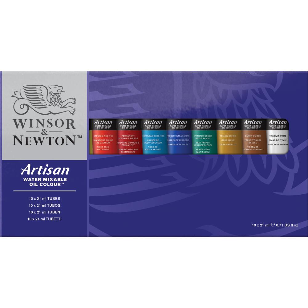 Winsor & Newton Artisan Water Mixable Oil Colour 10x21ml Tube Set