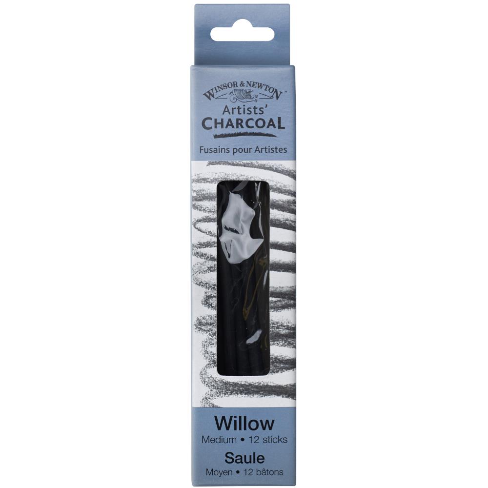 Winsor & Newton Artists' Willow Charcoal - Medium 12 Sticks