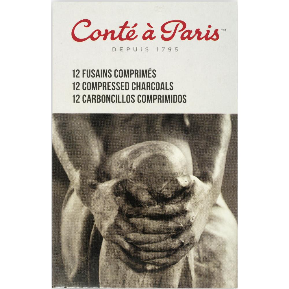 Conté à Paris Box of 12 assorted compressed charcoal