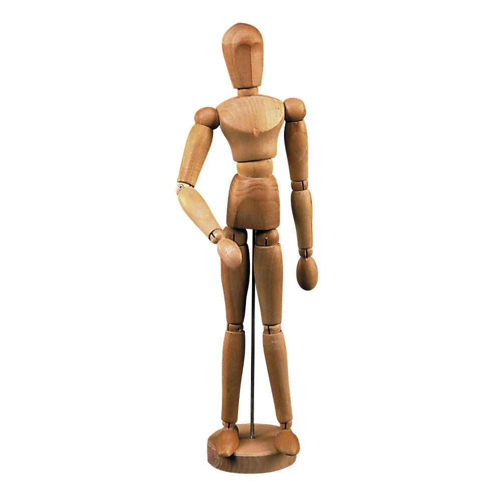 Lefranc Bourgeois Male Mannequin Polished Wood - Height 30cm 