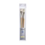 Lefranc Bourgeois Fine Oil Hog Brush Set x2 - Short Flat No20/Filbert No16