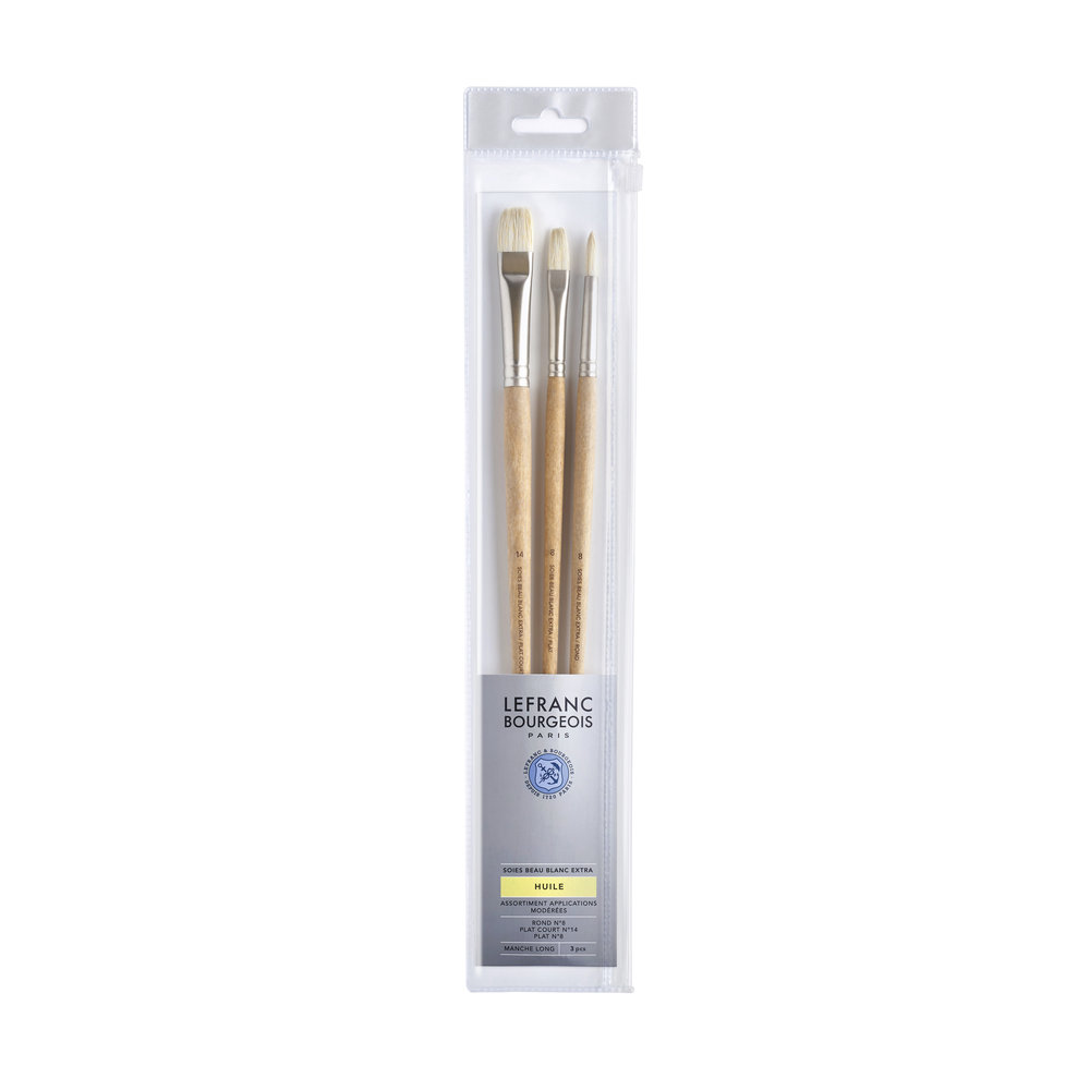 Lefranc Bourgeois Professional Oil Hog Brush Set - Medium Texture 