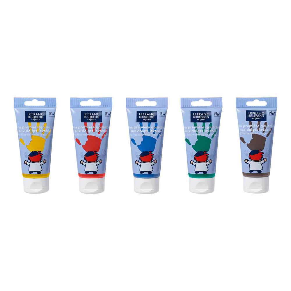 Lefranc Bourgeois Kids My First Washable Finger Paints Classic Set 5x80ml 