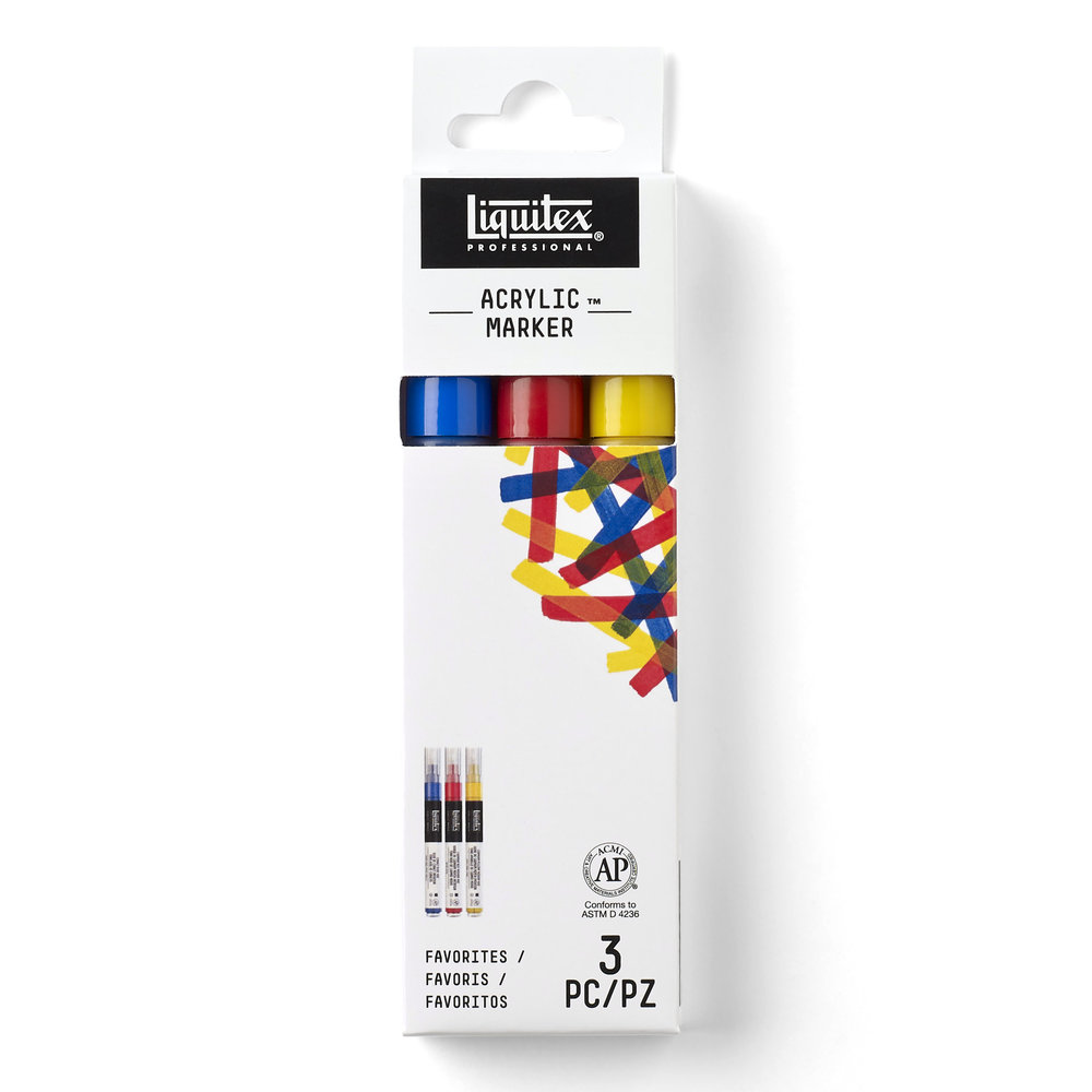 Liquitex Professional Acrylic Marker Set - 3x2mm - Favorites