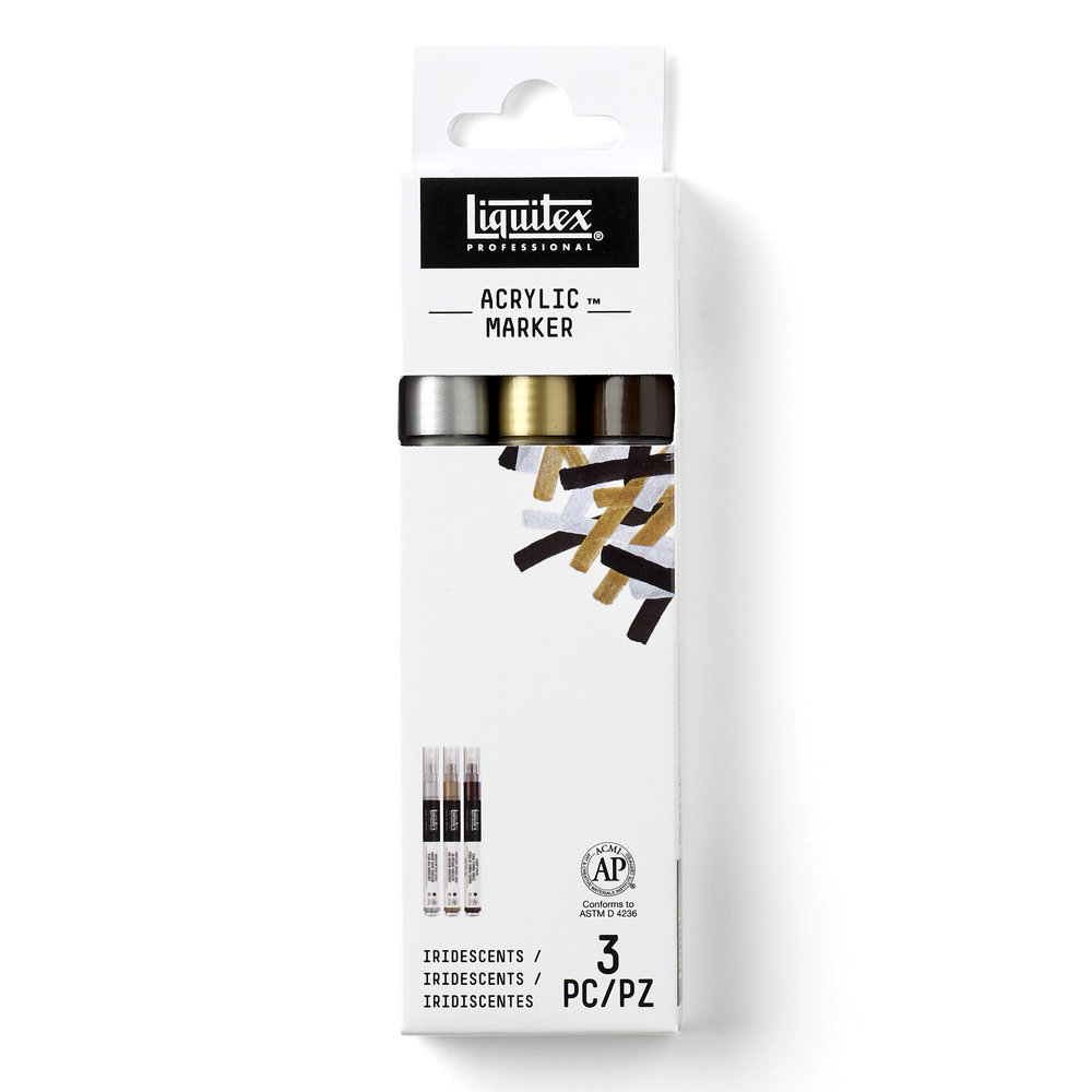 Liquitex Professional Acrylic Marker Set- 3x2mm - Iridescents