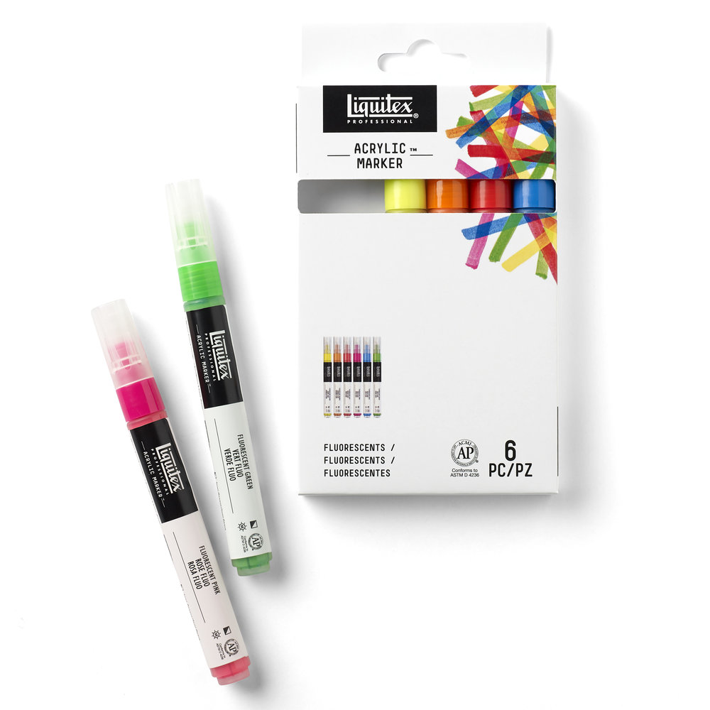 Liquitex Professional Acrylic Marker Set - 6x2mm - Fluorescents