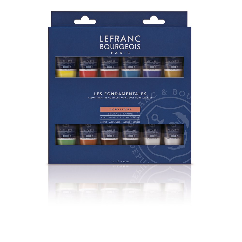 Lefranc Bourgeois Fine Acrylic Set - The Fundamentals 12x20ml