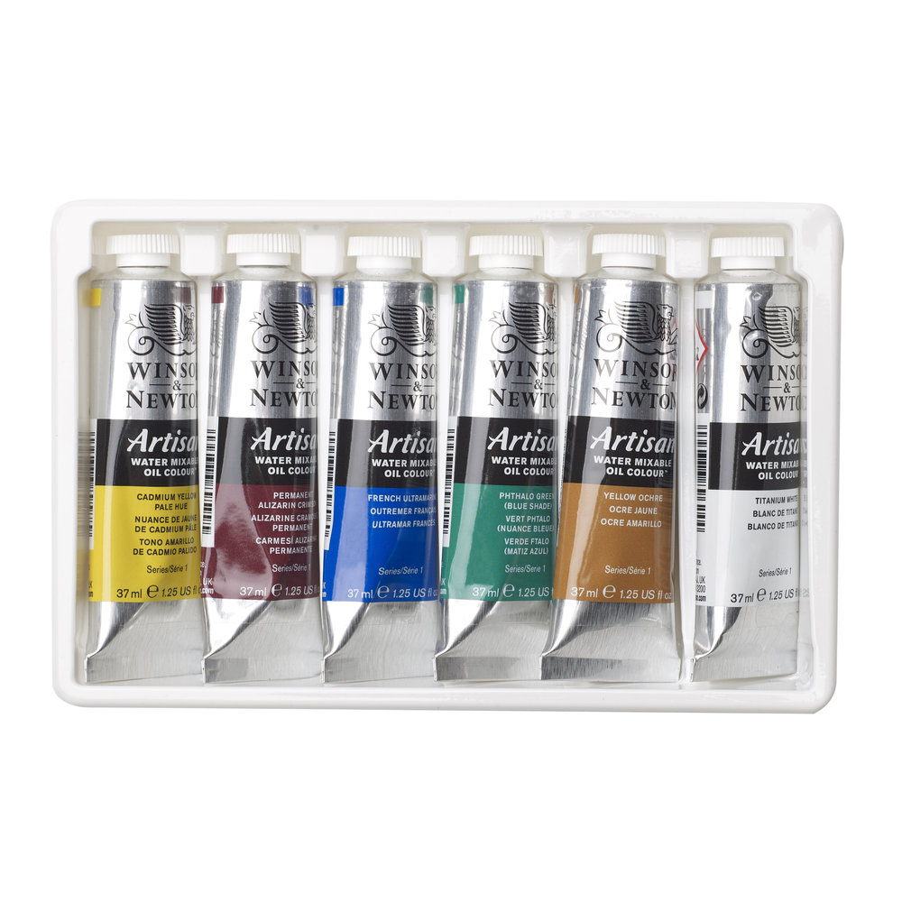 Winsor & Newton Artisan Water Mixable Oil Colour Beginners Set - 6x37ml Tubes