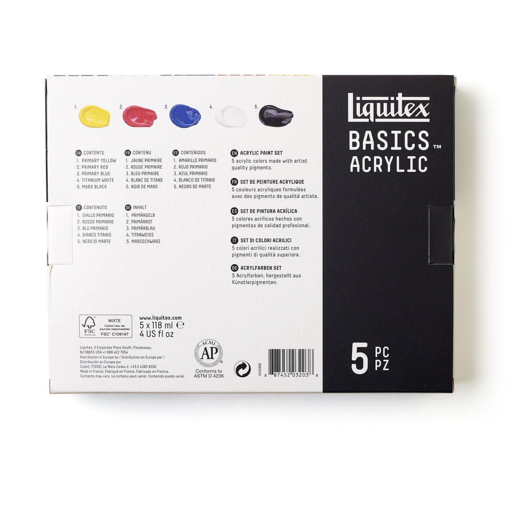 Liquitex Basics Colour Set 6x118ml Tubes