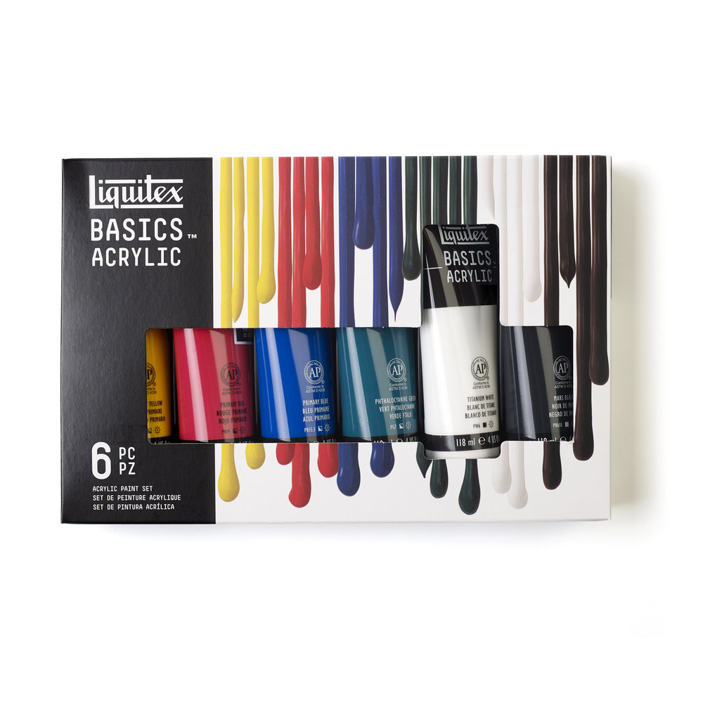 Liquitex Basics Acrylic Starter Set - 6x118ml