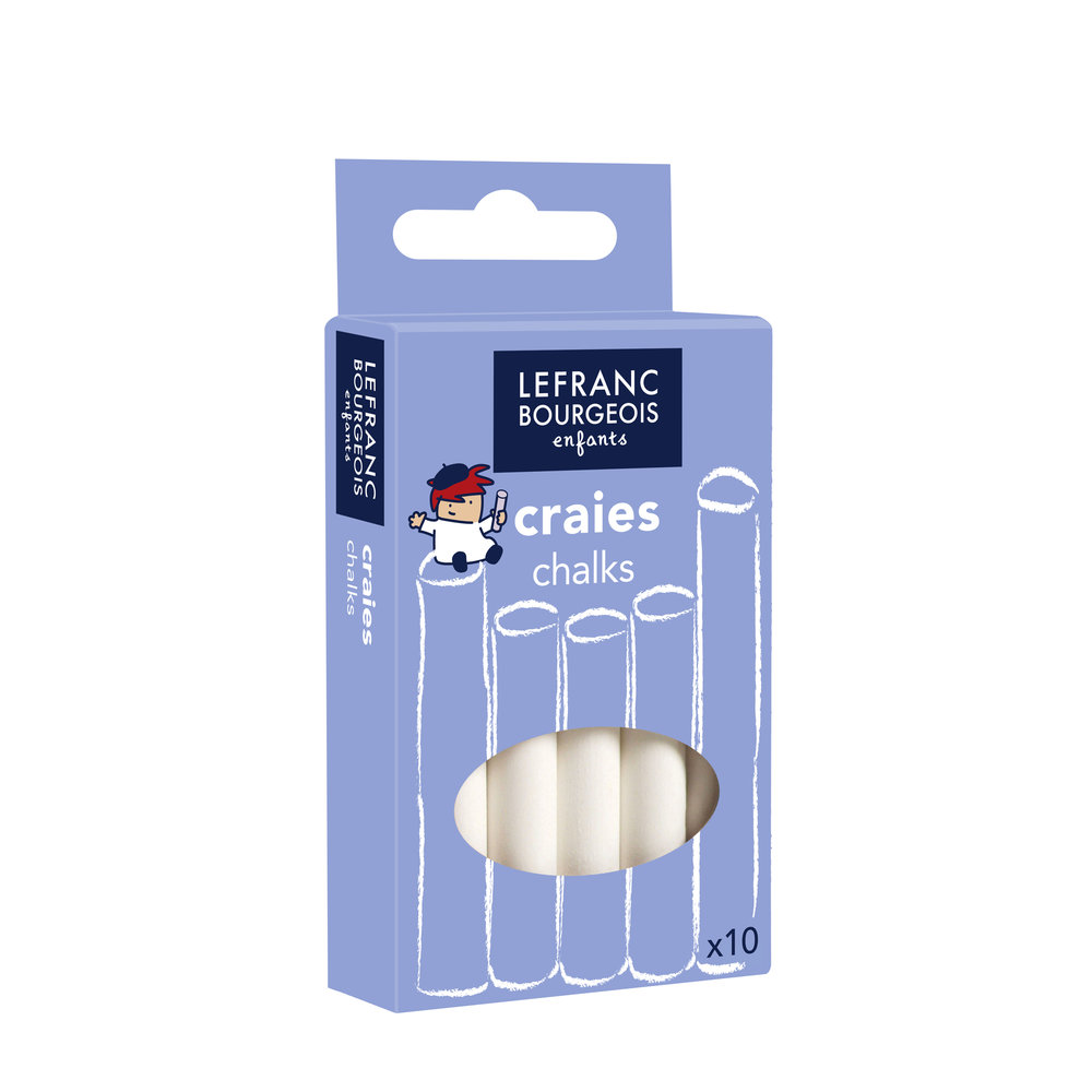 Lefranc Bourgeois Kids Set of 10 White Chalks