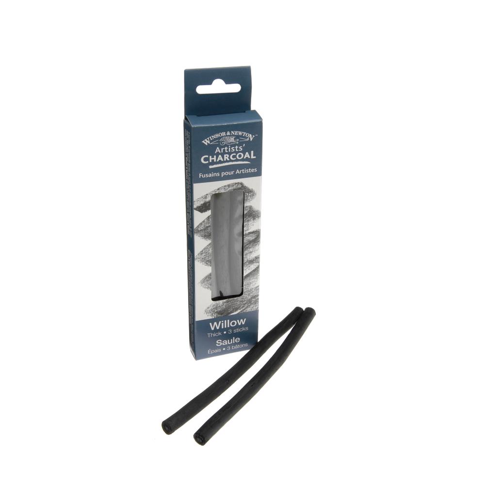 Winsor & Newton Artists' Willow Charcoal - Thick 3 Sticks