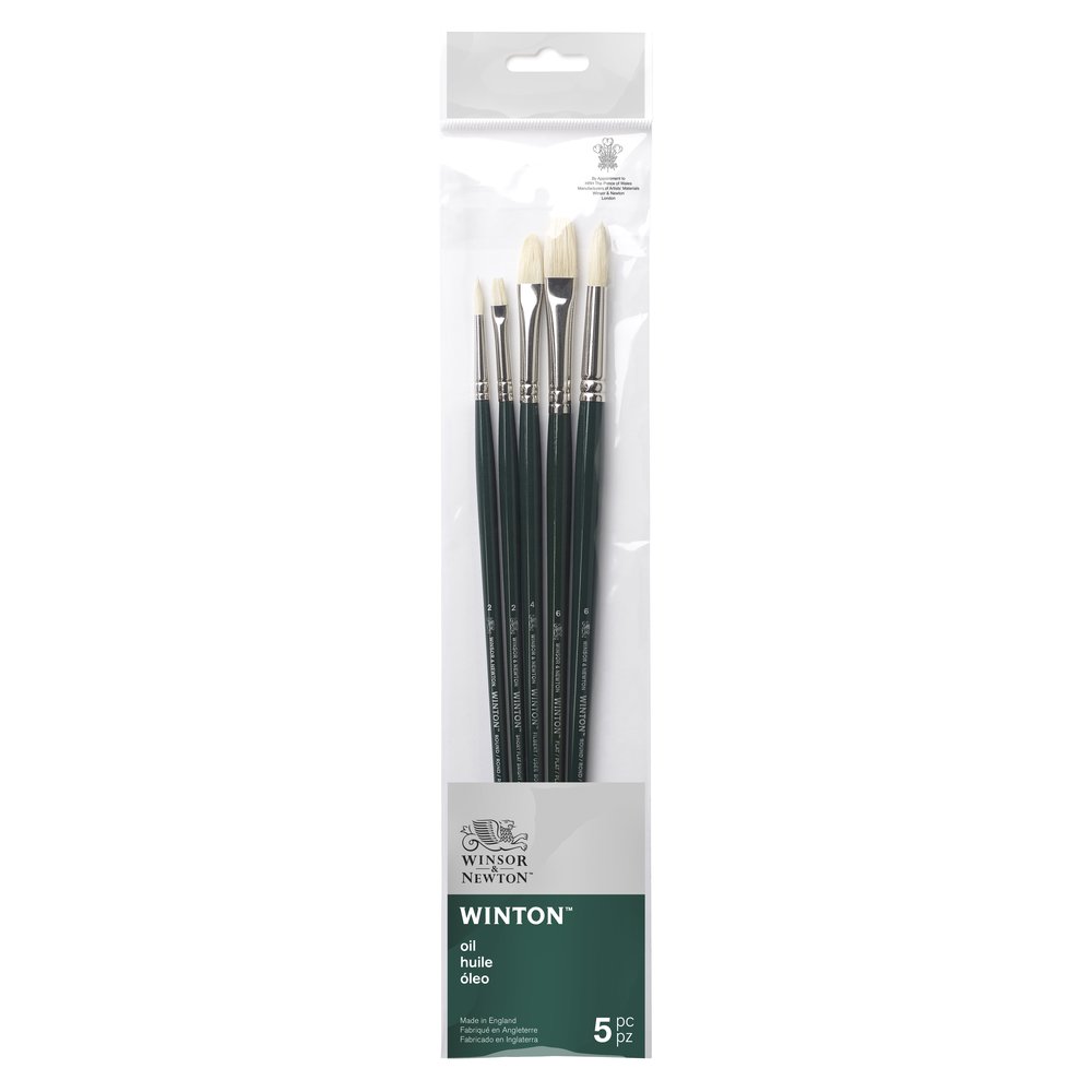 Winsor & Newton Winton Brush Long Handle Pack of 5