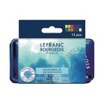 Lefranc Bourgeois Fine Watercolour Set Of 12 Half Pan