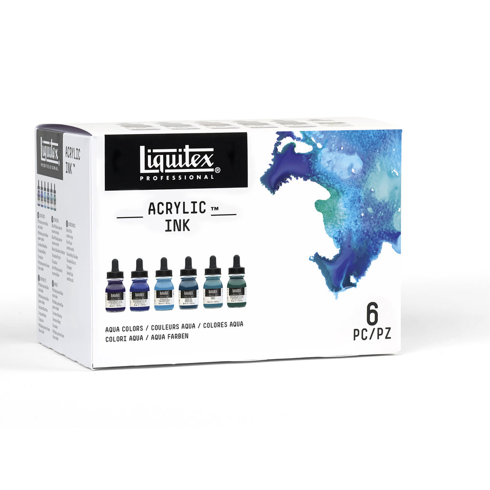 Liquitex Acrylic Ink - Aqua Colors Set 6 x 30ml