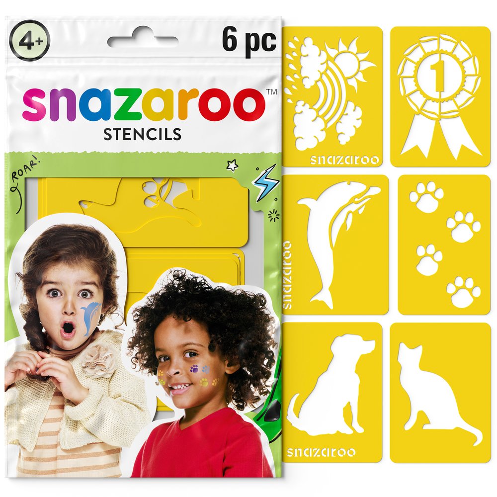 Snazaroo Rainbow Stencils - Set of 6 - Universal