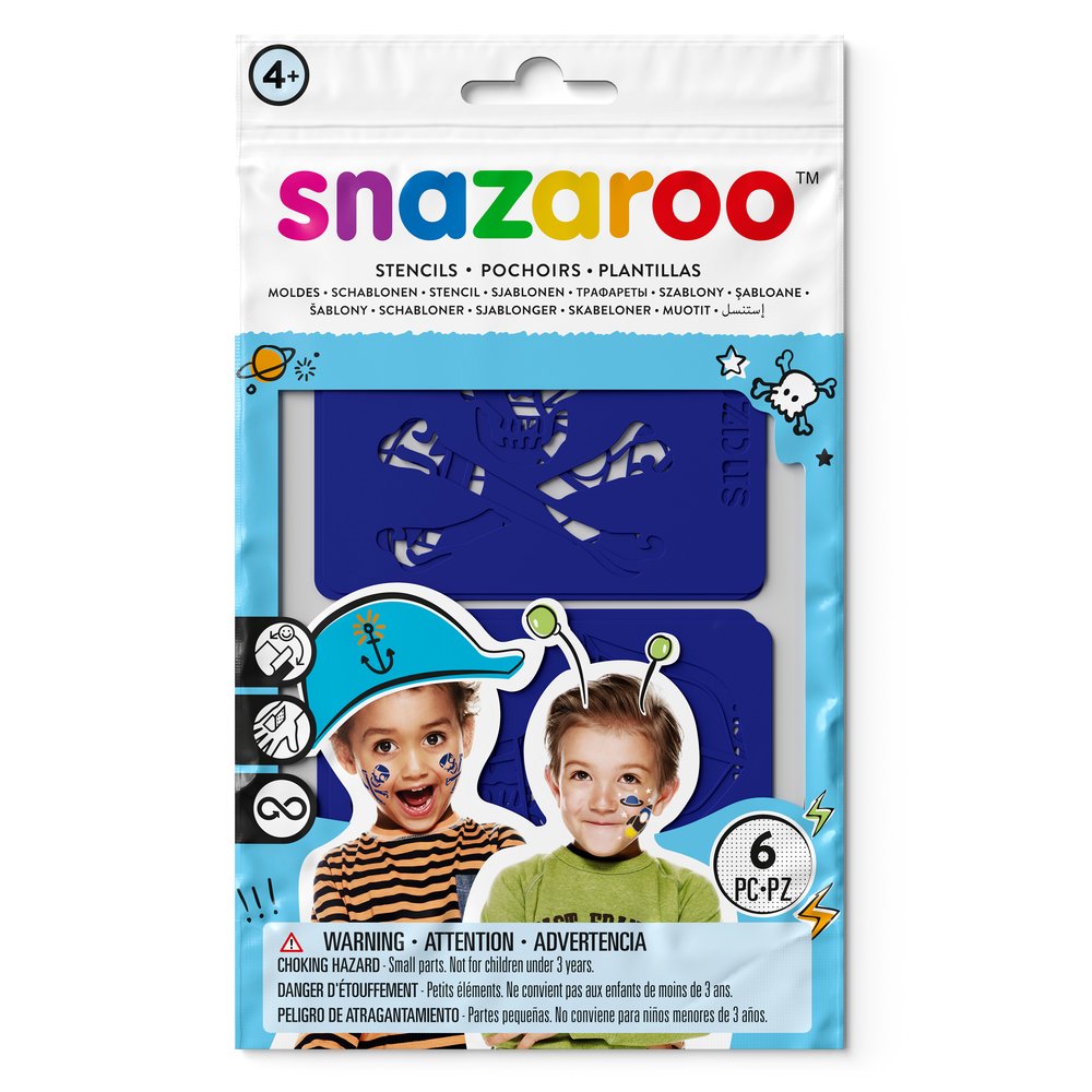 Snazaroo Adventure Stencils - Set of 6 - Universal