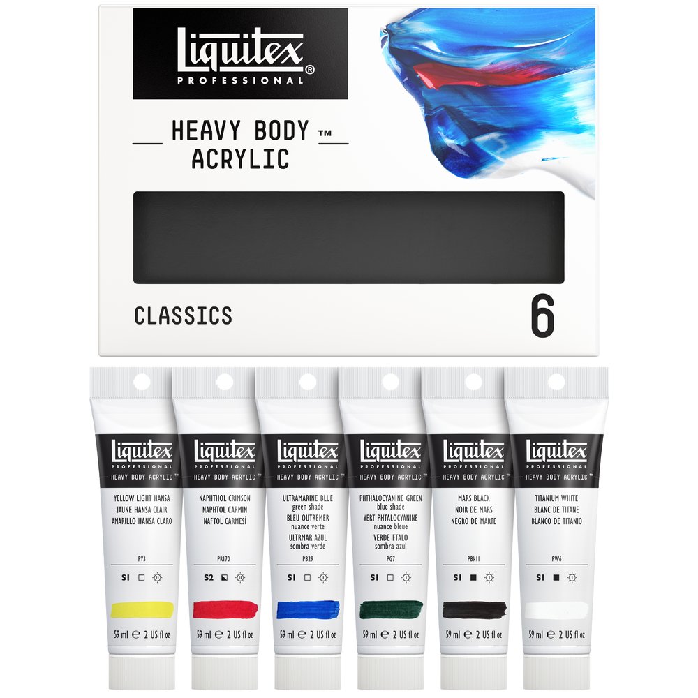 Liquitex Professional Heavy Body Acrylic Set - 6x59ml - Classics