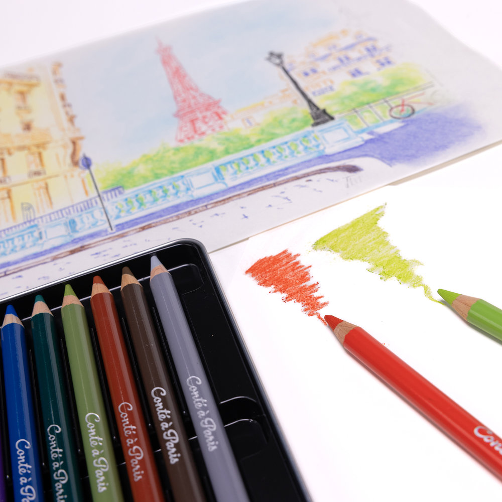 Conté à Paris Pastel pencil assorted Set x 24 metal tin