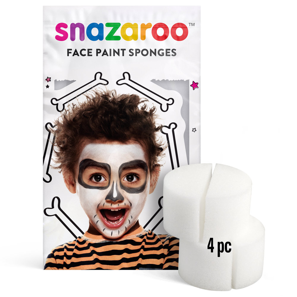 Snazaroo High Density Semi Circle Sponge 4 Pack