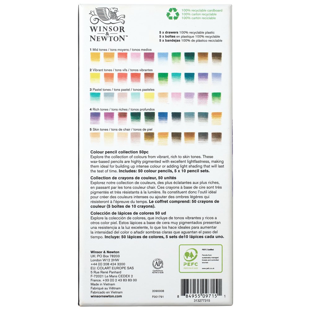 Winsor & Newton Studio Collection Pencil Collection - Colour x50