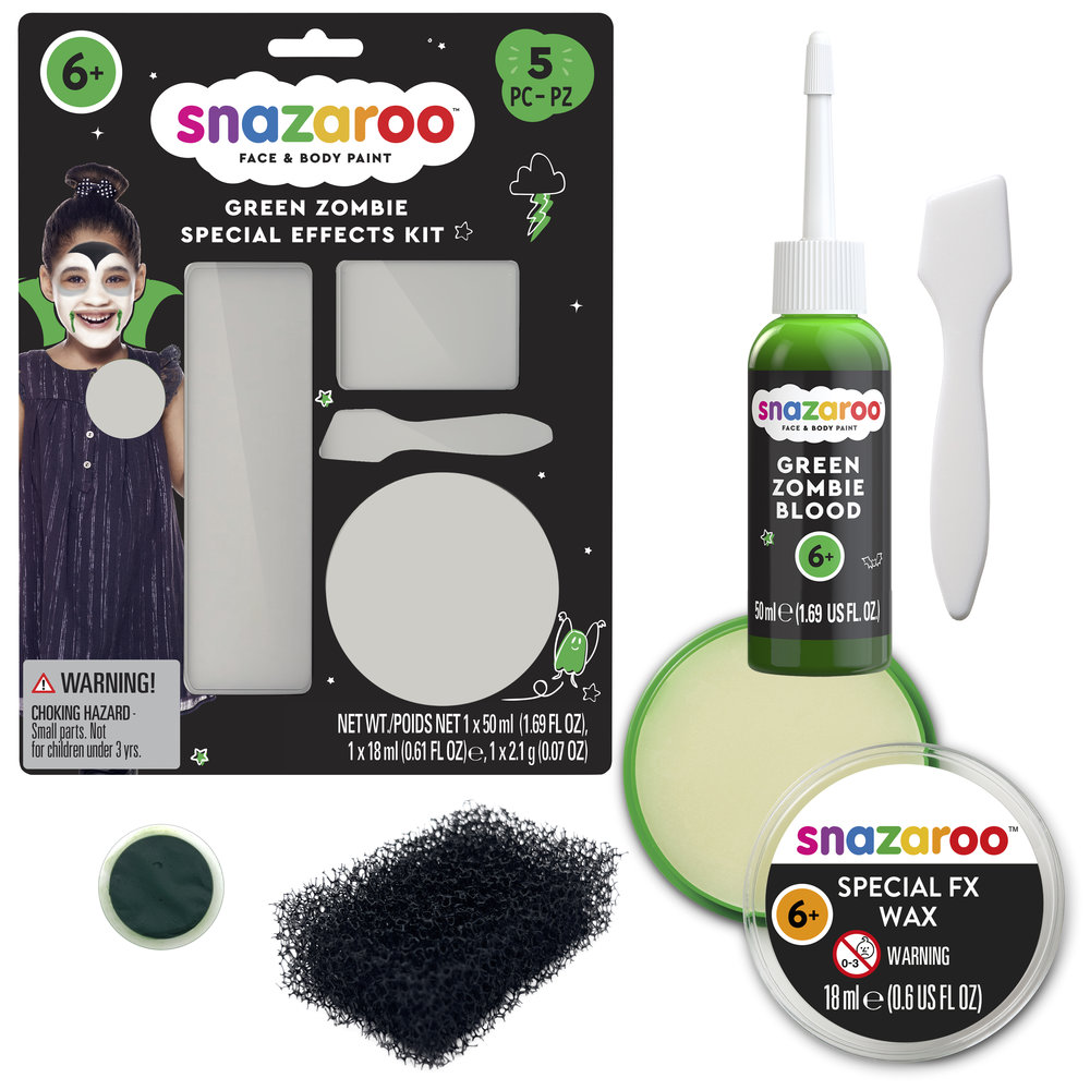 Snazaroo Special FX Green Zombie Gel Kit