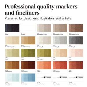 Winsor & Newton Promarker Mixed Set Interior Wallet