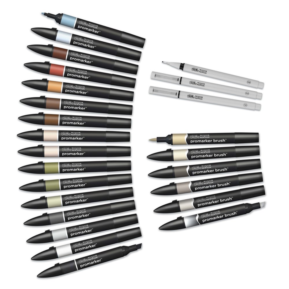 Winsor & Newton Promarker Mixed Set Interior Wallet