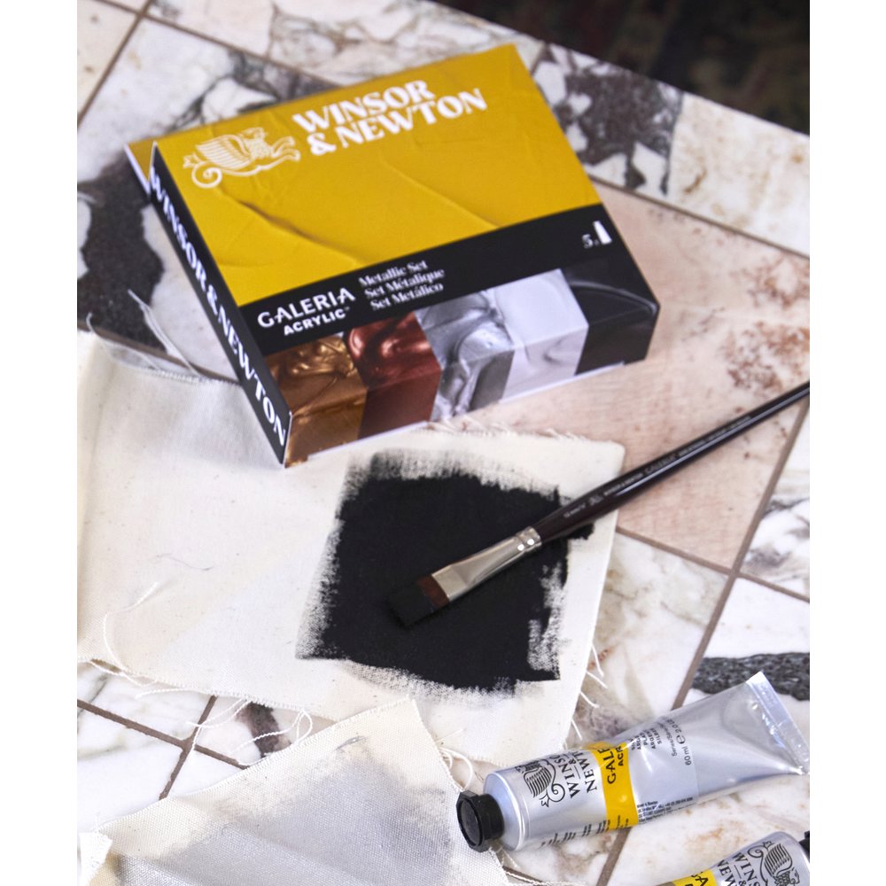 Winsor & Newton Galeria Acrylic Colour 5x60ml Tubes Metallic Set