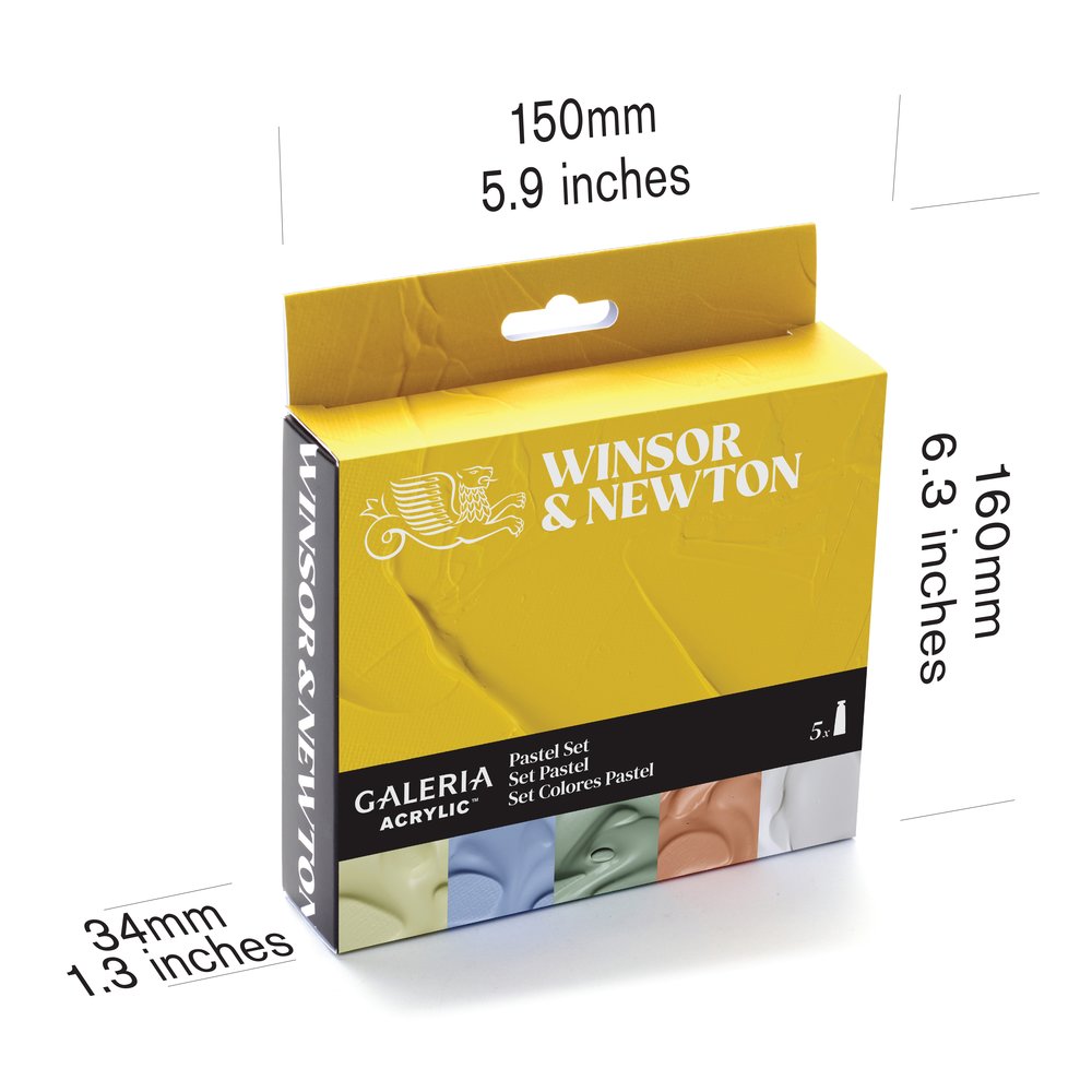 Winsor & Newton Galeria Acrylic Colour 5x60ml Tubes Pastel Set