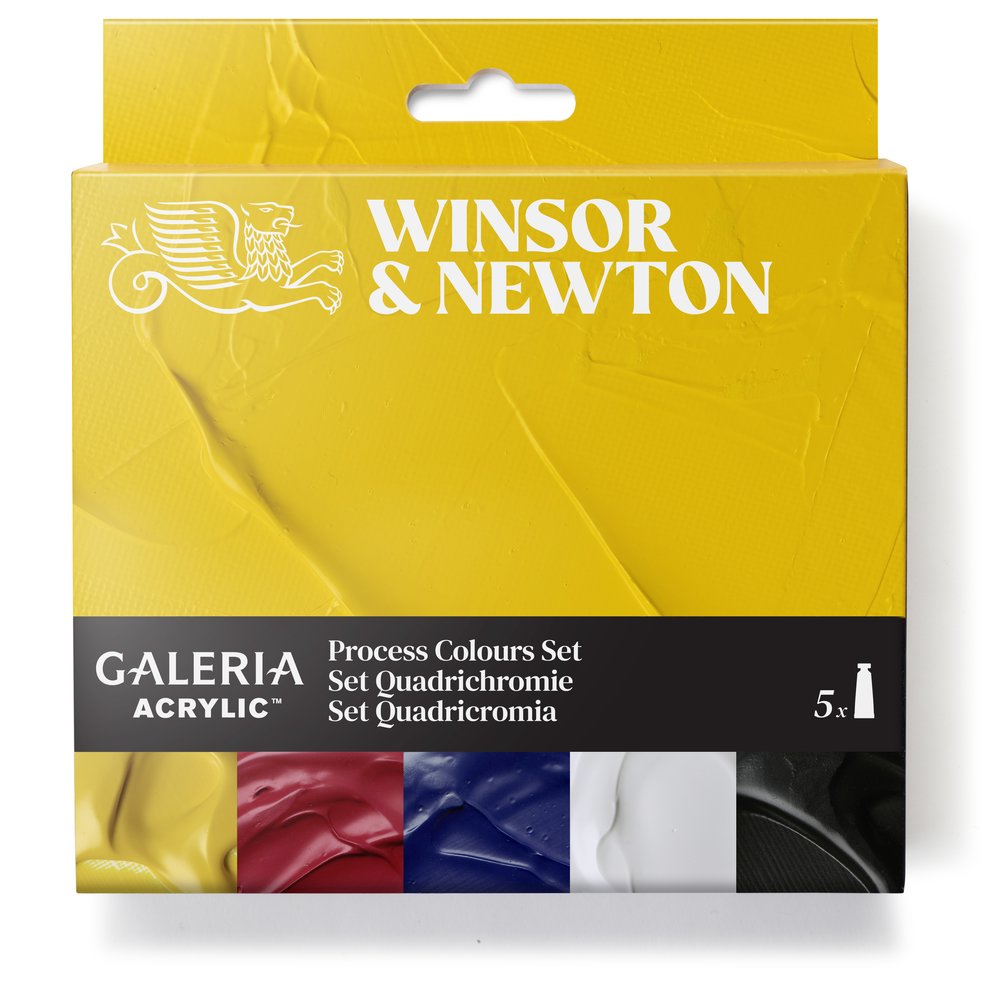 Winsor & Newton Galeria Acrylic Colour 5x60ml Tubes Process Set