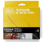 Winsor & Newton Galeria Acrylic Colour 5x60ml Tubes Metallic Set