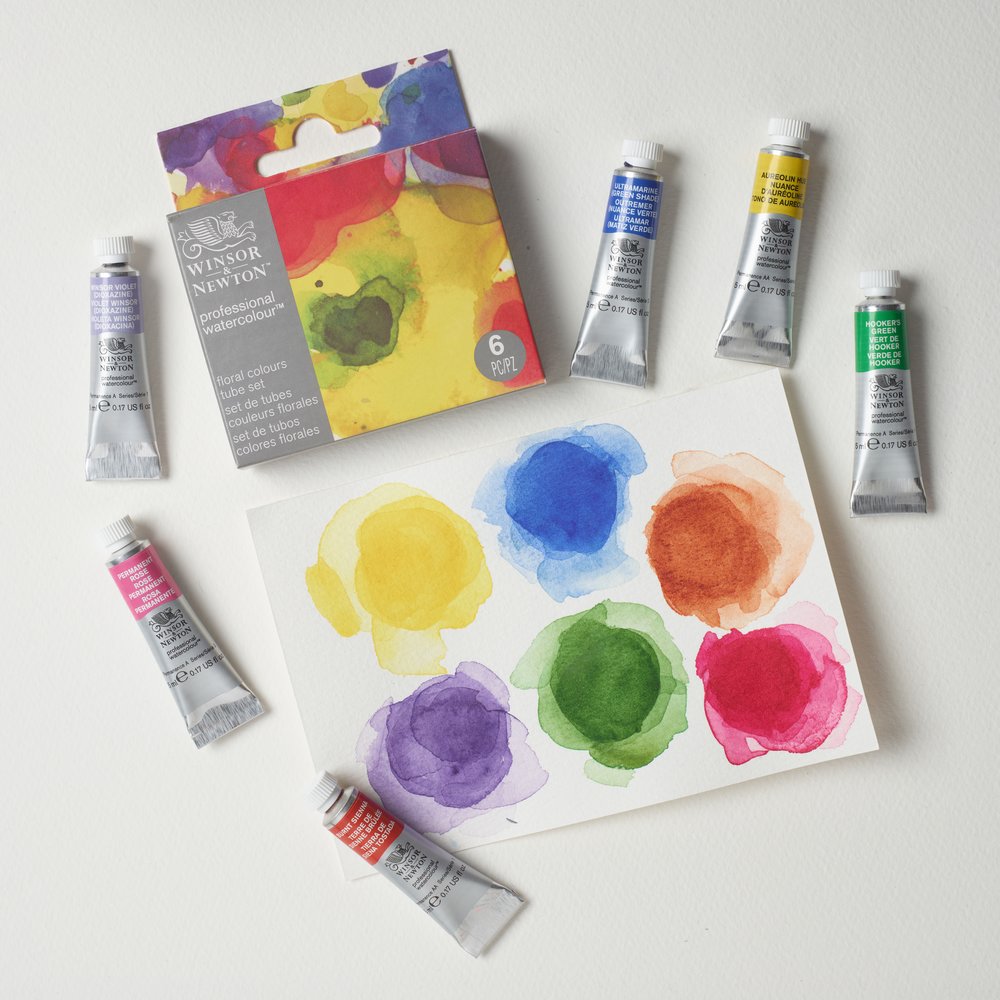 Winsor & Newton Professional Watercolour Floral Set 6x5ml Tubes