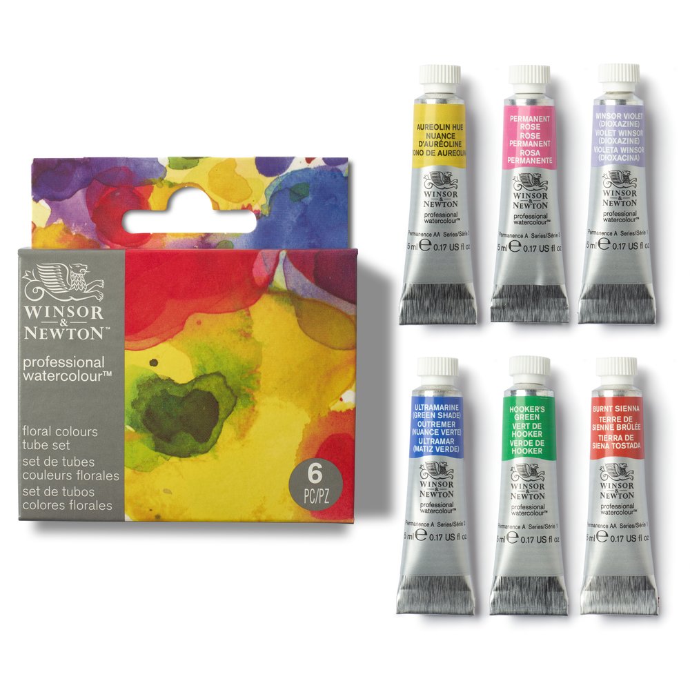 Winsor & Newton Professional Watercolour Floral Set 6x5ml Tubes