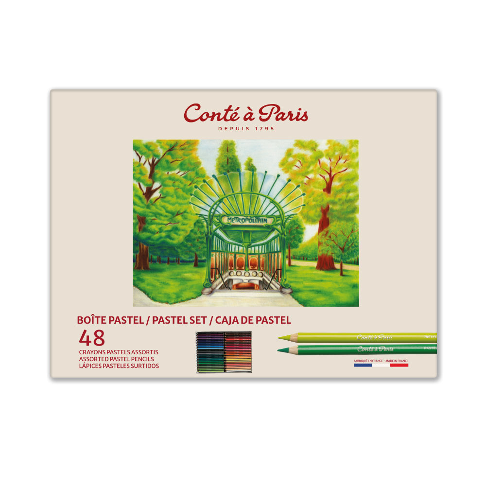 Conté à Paris Pastel pencil assorted Set x 48 metal tin