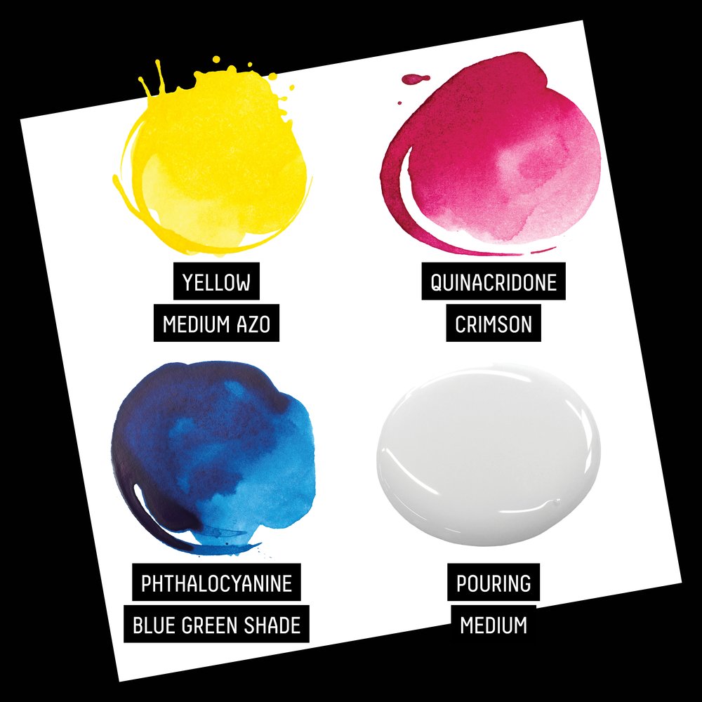 Liquitex Professional Acrylic Ink Set- Pouring Technique - Primary Colors