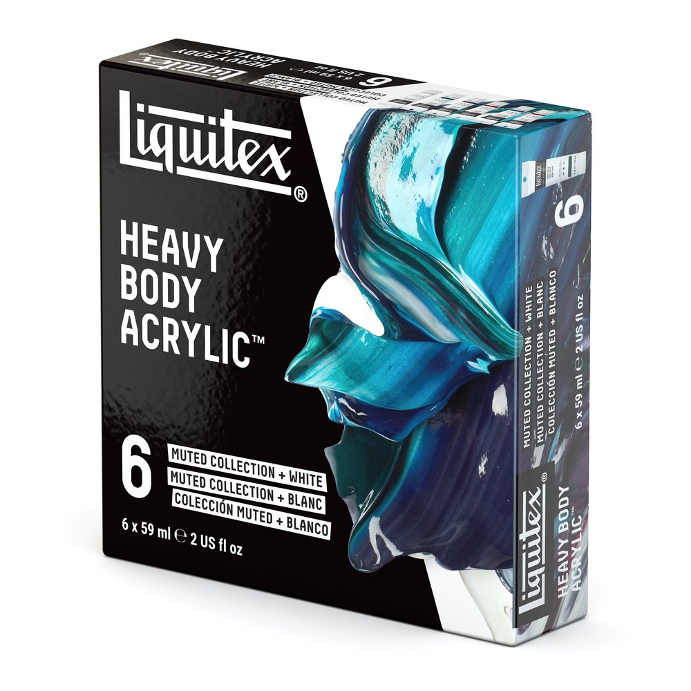 Liquitex Professional Heavy Body Acrylic Set - 6x59ml - Muted Collection + White