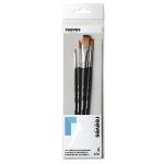 reeves Synthetic Watercolour Brush Short Handle x4 Set