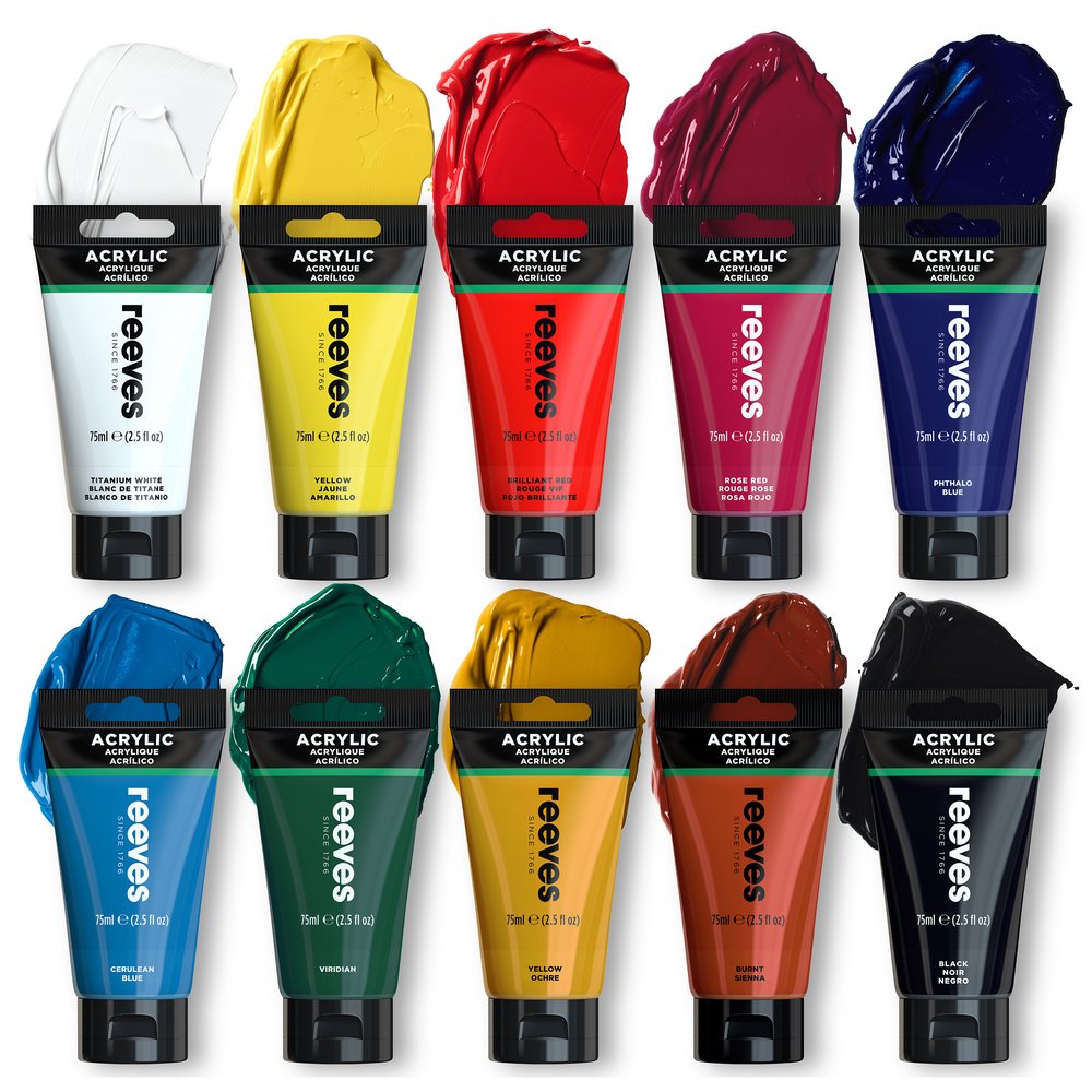 reeves Acrylic Colour 10x75ml Set