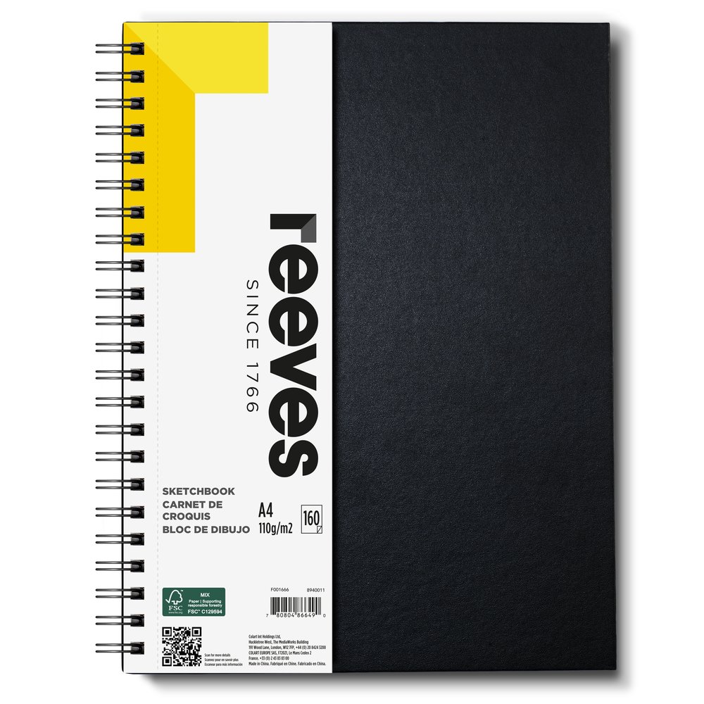 reeves Spiral Bound Hardback Sketchbook A4