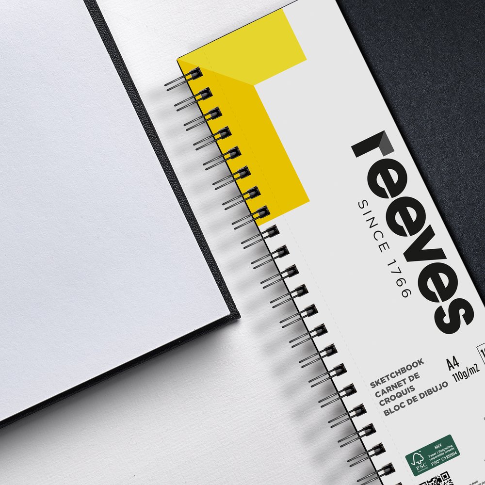 reeves Spiral Bound Hardback Sketchbook A4