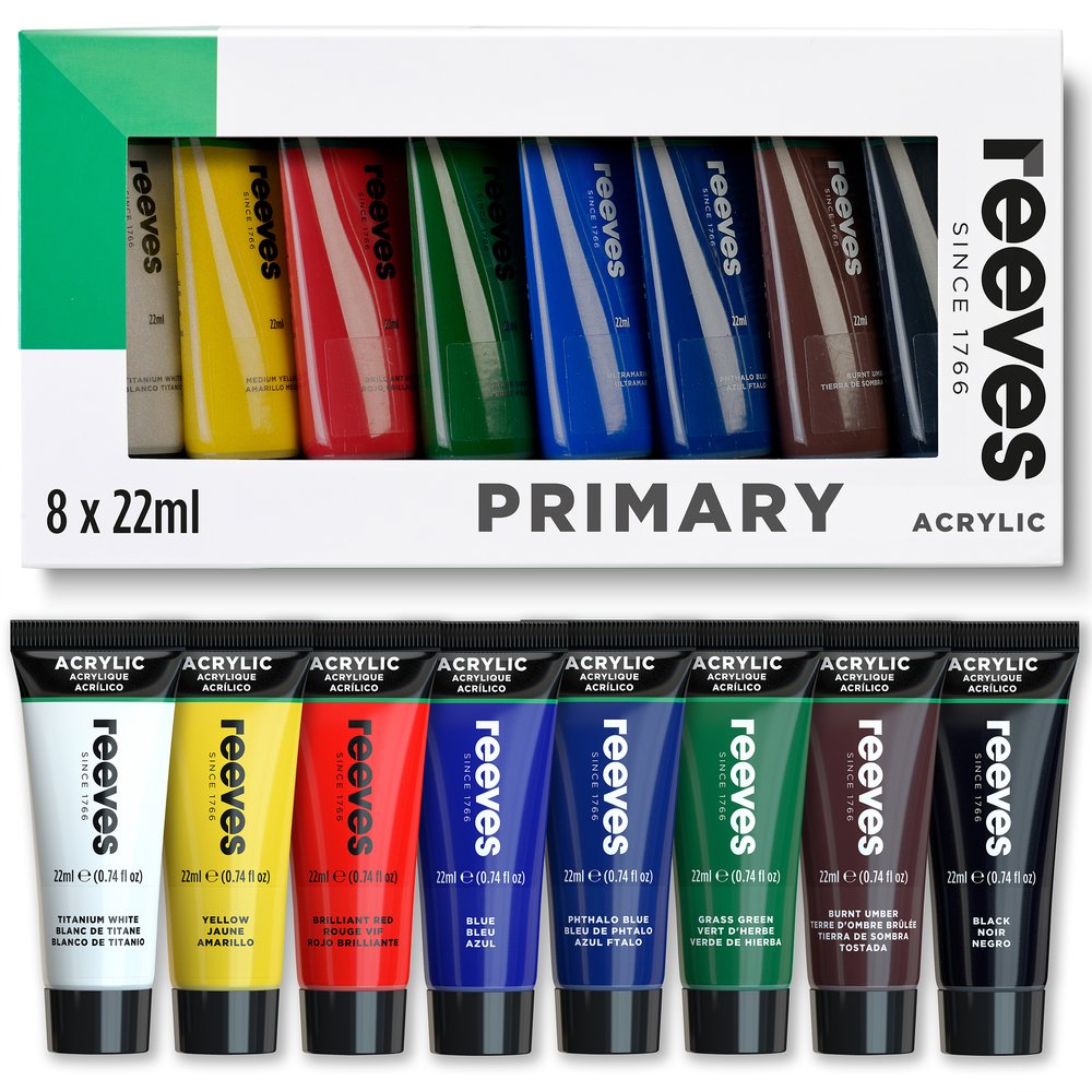 reeves Acrylic Colour 8x22ml Set