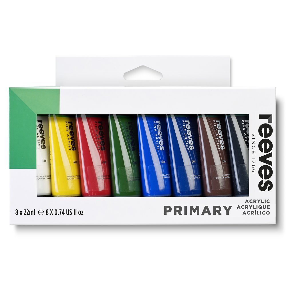 reeves Acrylic Colour 8x22ml Set