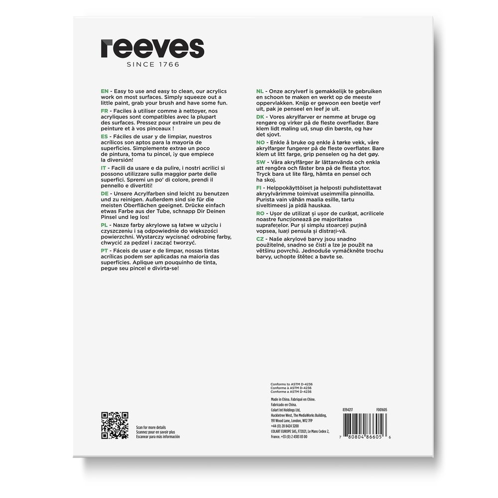 reeves Acrylic Colour 10x75ml Set