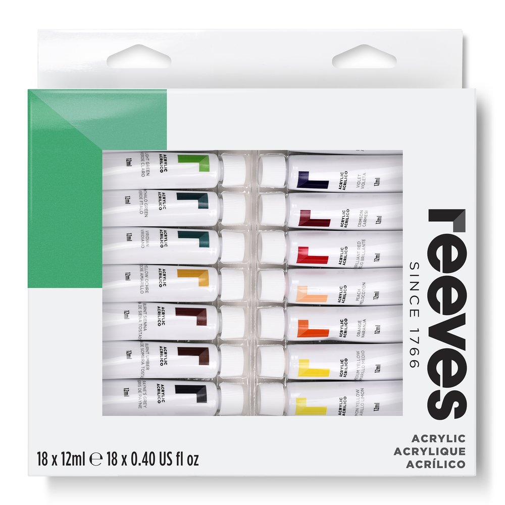 reeves Acrylic Colour 18x12ml Set