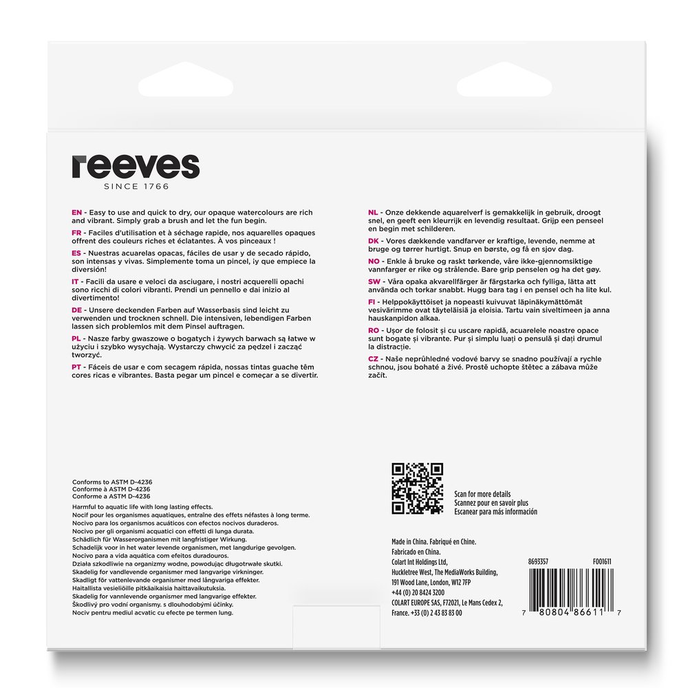 reeves Gouache 18x12ml Set