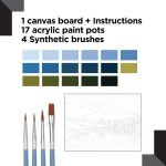reeves Paint By Numbers 12x16 Inch Mountain