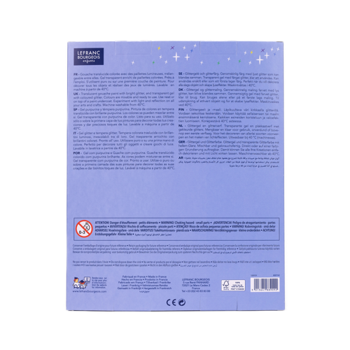 Lefranc Bourgeois Glitter Gel & Glitter Paint Set - 10x75ml 
