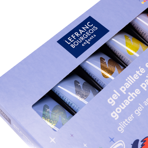 Lefranc Bourgeois Glitter Gel & Glitter Paint Set - 10x75ml 