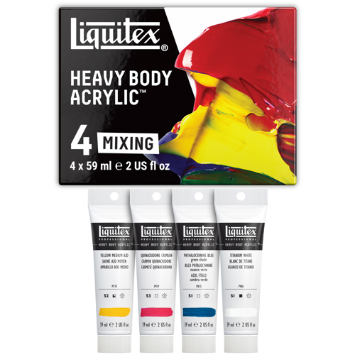 Liquitex Professional Heavy Body Acrylic Set - 4x59ml - Mixing
